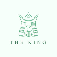 The king abstract line art vector illustration