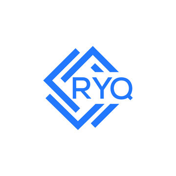 RYQ technology letter logo design on white  background. RYQ creative initials technology letter logo concept. RYQ technology letter design.