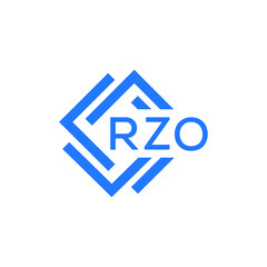 Obraz premium RZO technology letter logo design on white background. RZO creative initials technology letter logo concept. RZO technology letter design.