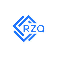 Obraz premium RZQ technology letter logo design on white background. RZQ creative initials technology letter logo concept. RZQ technology letter design.