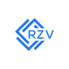 RZV technology letter logo design on white  background. RZV creative initials technology letter logo concept. RZV technology letter design.