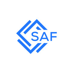 Obraz premium SAF technology letter logo design on white background. SAF creative initials technology letter logo concept. SAF technology letter design.