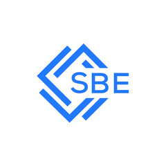 SBE technology letter logo design on white  background. SBE creative initials technology letter logo concept. SBE technology letter design.