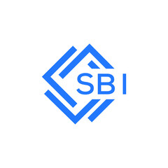 SBI technology letter logo design on white  background. SBI creative initials technology letter logo concept. SBI technology letter design.
