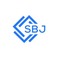 SBJ technology letter logo design on white  background. SBJ creative initials technology letter logo concept. SBJ technology letter design.