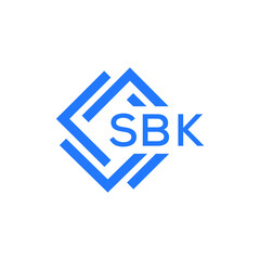 SBK technology letter logo design on white  background. SBK creative initials technology letter logo concept. SBK technology letter design.