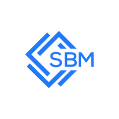 SBM technology letter logo design on white  background. SBM creative initials technology letter logo concept. SBM technology letter design.