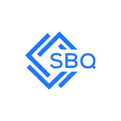 SBQ technology letter logo design on white  background. SBQ creative initials technology letter logo concept. SBQ technology letter design.