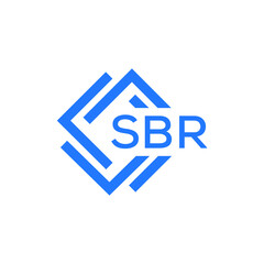 SBR technology letter logo design on white  background. SBR creative initials technology letter logo concept. SBR technology letter design.
