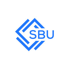 SBU technology letter logo design on white  background. SBU creative initials technology letter logo concept. SBU technology letter design.