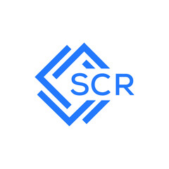 SCR technology letter logo design on white  background. SCR creative initials technology letter logo concept. SCR technology letter design.