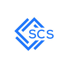 SCS technology letter logo design on white  background. SCS creative initials technology letter logo concept. SCS technology letter design.