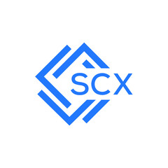 SCX technology letter logo design on white  background. SCX creative initials technology letter logo concept. SCX technology letter design.