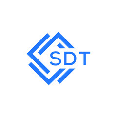 SDT technology letter logo design on white  background. SDT creative initials technology letter logo concept. SDT technology letter design.