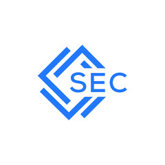 SEC technology letter logo design on white   
 background. SEC creative initials technology letter logo concept. SEC technology letter design.