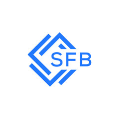 SFB technology letter logo design on white background. SFB creative initials technology letter  logo concept. SFB technology letter design.