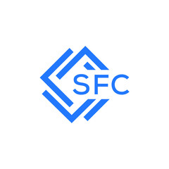 SFC technology letter logo design on white  background. SFC creative initials technology letter logo concept. SFC technology letter design.