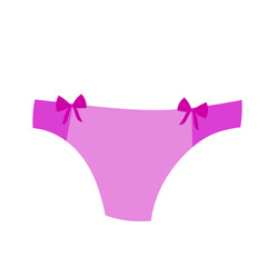 Women elegant lingerie. Purple Panties.Modern colorful female underwear.