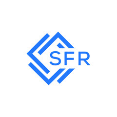 SFR technology letter logo design on white  background. SFR creative initials technology letter logo concept. SFR technology letter design.