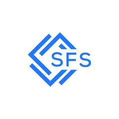 SFS technology letter logo design on white  background. SFS creative initials technology letter logo concept. SFS technology letter design.