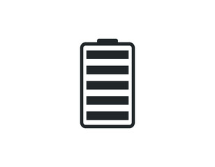 Battery vector icon illustration on white background