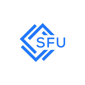 SFU technology letter logo design on white  background. SFU creative initials technology letter logo concept. SFU technology letter design.