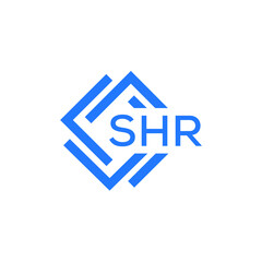 SHR technology letter logo design on white  background. SHR creative initials technology letter logo concept. SHR technology letter design.