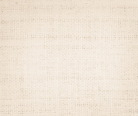 Jute hessian sackcloth burlap canvas woven, linen and cotton texture background pattern in light beige cream brown natural