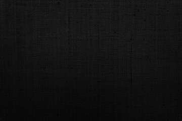 Fototapeta premium Black Hemp rope texture background. Haircloth wale black dark cloth wallpaper. Rustic sackcloth canvas fabric texture in natural. 