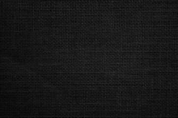 Fototapeta na wymiar Black Hemp rope texture background. Haircloth wale black dark cloth wallpaper. Rustic sackcloth canvas fabric texture in natural. 