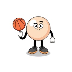 pearl illustration as a basketball player