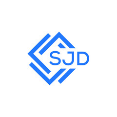 SJD technology letter logo design on white  background. SJD creative initials technology letter logo concept. SJD technology letter design.
