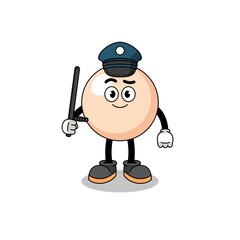 Cartoon Illustration of pearl police