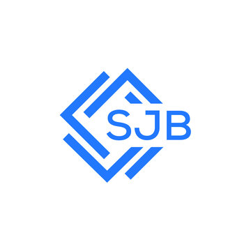 SJB technology letter logo design on white  background. SJB creative initials technology letter logo concept. SJB technology letter design.