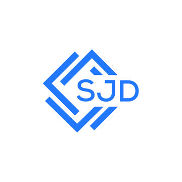 SJD technology letter logo design on white  background. SJD creative initials technology letter logo concept. SJD technology letter design.
