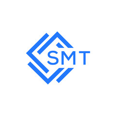 SMT technology letter logo design on white  background. SMT creative initials technology letter logo concept. SMT technology letter design.
