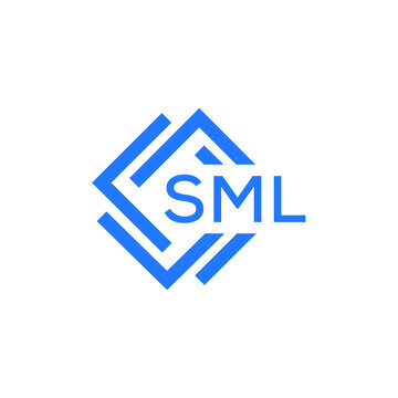 SML technology letter logo design on white  background. SML creative initials technology letter logo concept. SML technology letter design.
