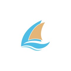 Boat logo icon concept design