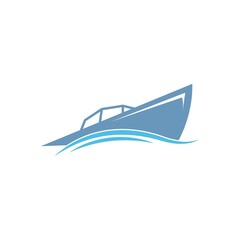 Boat logo icon concept design