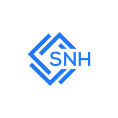 SNH technology letter logo design on white  background. SNH creative initials technology letter logo concept. SNH technology letter design.