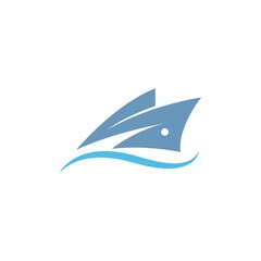Boat logo icon concept design