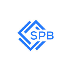 SPB technology letter logo design on white  background. SPB creative initials technology letter logo concept. SPB technology letter design.