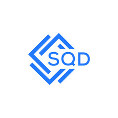 Obraz premium SQD technology letter logo design on white background. SQD creative initials technology letter logo concept. SQD technology letter design.