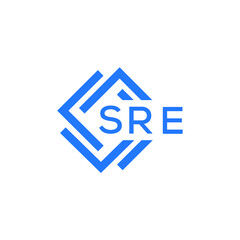 SRE technology letter logo design on white  background. SRE creative initials technology letter logo concept. SRE technology letter design.
