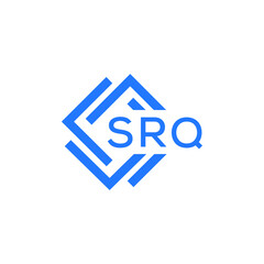 Fototapeta premium SRQ technology letter logo design on white background. SRQ creative initials technology letter logo concept. SRQ technology letter design. 