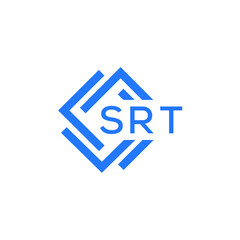 SRT technology letter logo design on white  background. SRT creative initials technology letter logo concept. SRT technology letter design.
