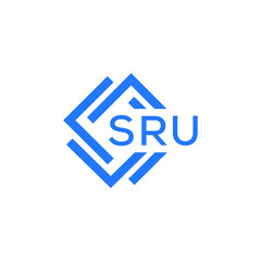SRU technology letter logo design on white  background. SRU creative initials technology letter logo concept. SRU technology letter design.
