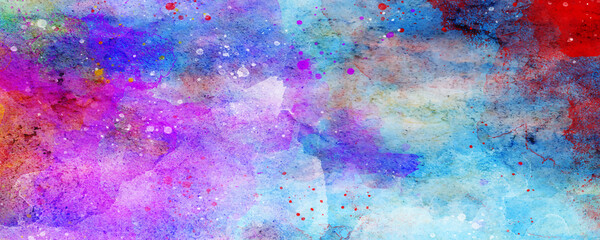 Abstract colorful painting for texture background. Splash acrylic colorful abstract watercolor painted background, Colorful gradient ink colors wet effect hand drawn canvas background wallpaper,