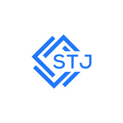 STJ technology letter logo design on white  background. STJ creative initials technology letter logo concept. STJ technology letter design.
