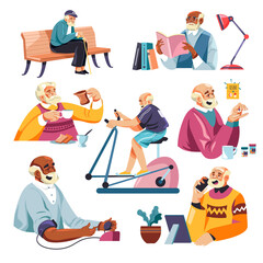 Grandpa lifestyle and activities of grandfather